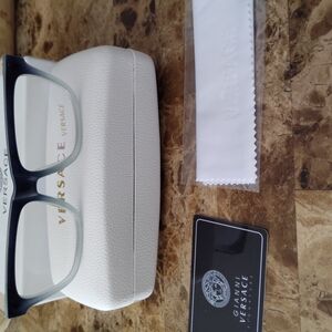 Versace White and Black Eyeglasses